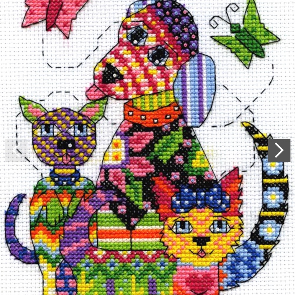 Cross Stitch kit - Patchwork Dogs - Picture 2 of 4